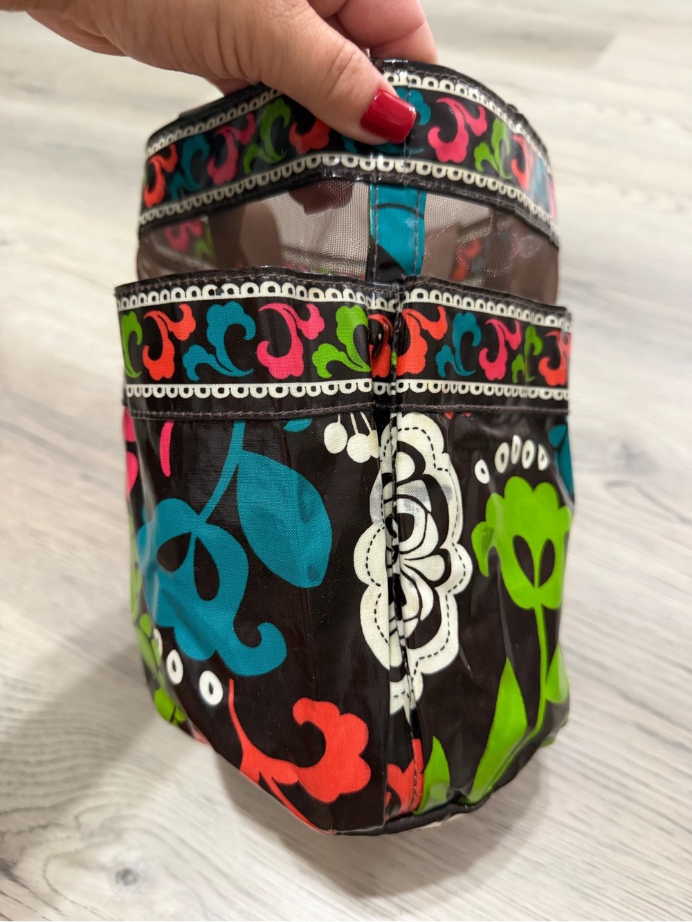 NEW Vera Bradley “Lola” Shower Caddy Mesh Freestanding Bottom Water Resistant - Picture 10 of 11